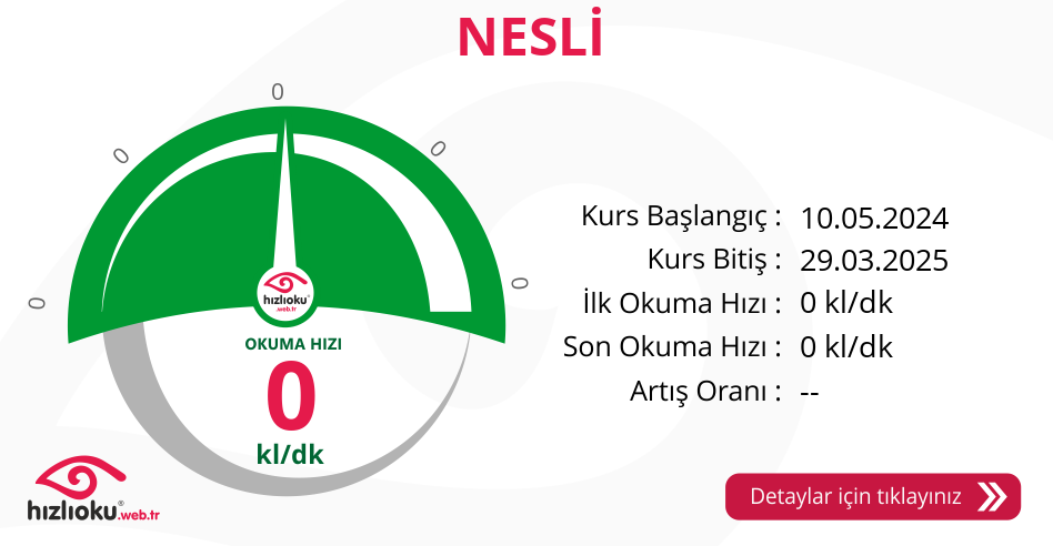 Hızlı Okuma Kursu - NESLİ