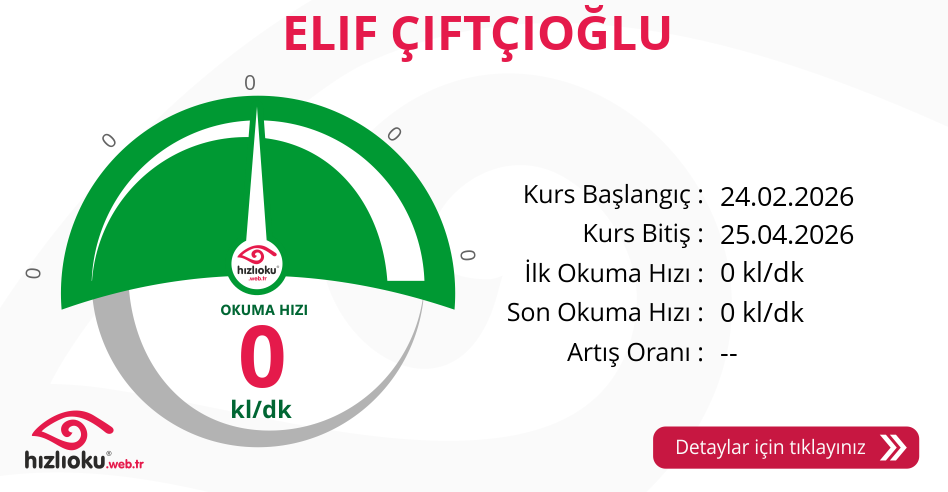 Hızlı Okuma Kursu - ELİF ÇİFTÇİOĞLU