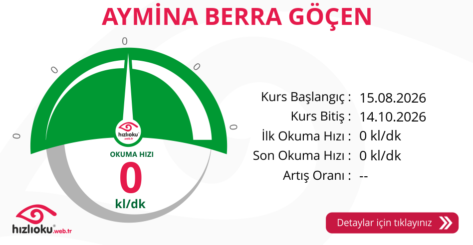 Hızlı Okuma Kursu - AYMİNA BERRA GÖÇEN