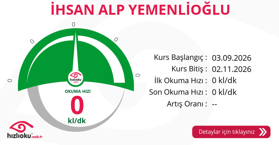 Hızlı Okuma Kursu - İHSAN ALP YEMENLİOĞLU