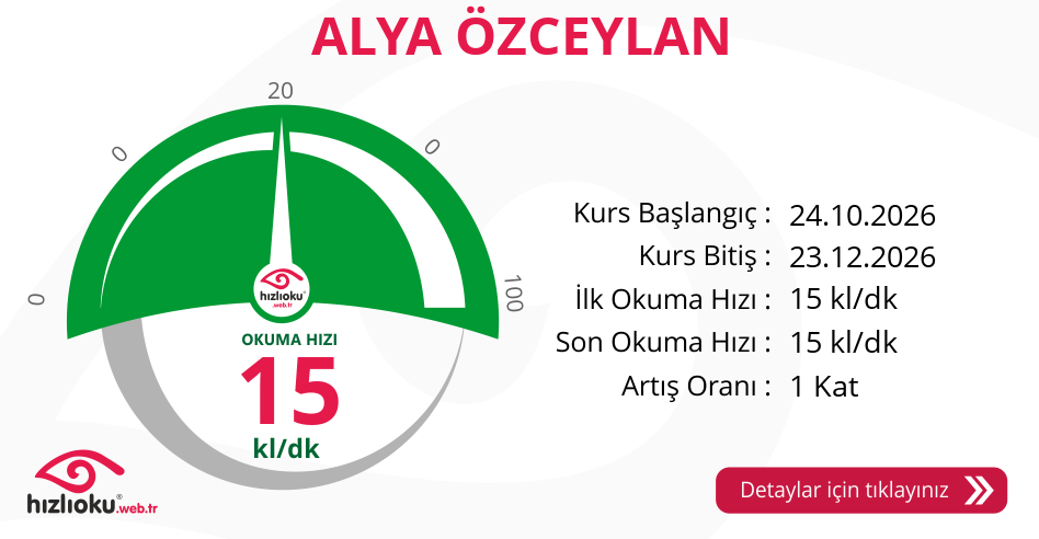 Hızlı Okuma Kursu - ALYA ÖZCEYLAN